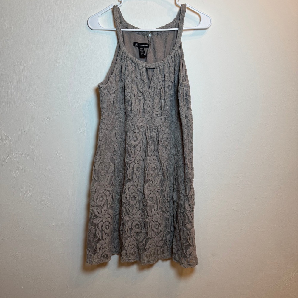 INC International Concepts Women's Gray‎ Lace Dress Sleeveless Party Cocktail